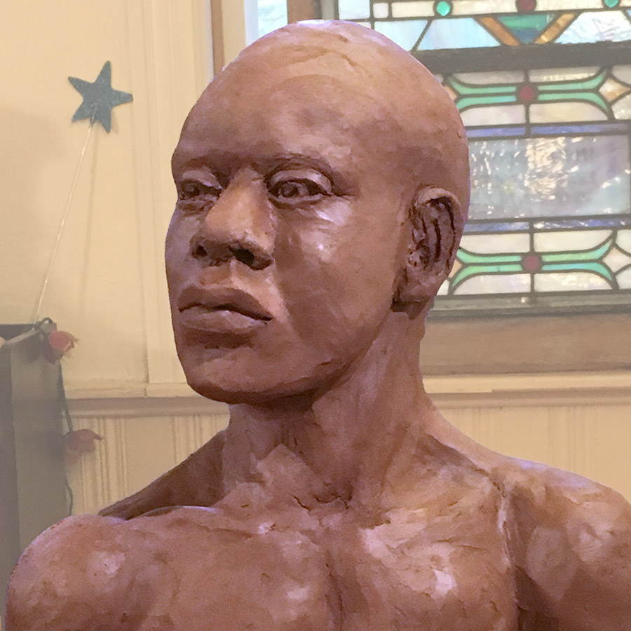 Sculpture head of man