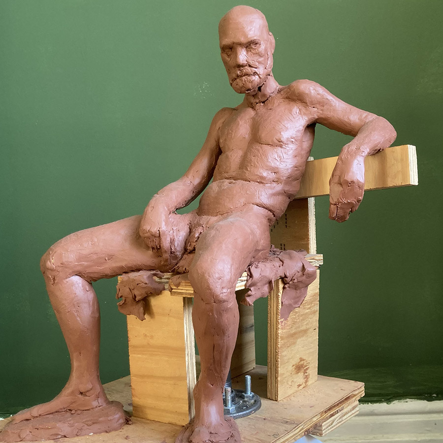 Sculpture head of man